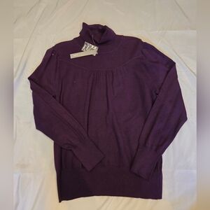 Apt.9 NWT Women's Turtleneck Yves Purple Misses Sweater Size XL